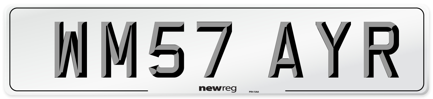 WM57 AYR Number Plate from New Reg